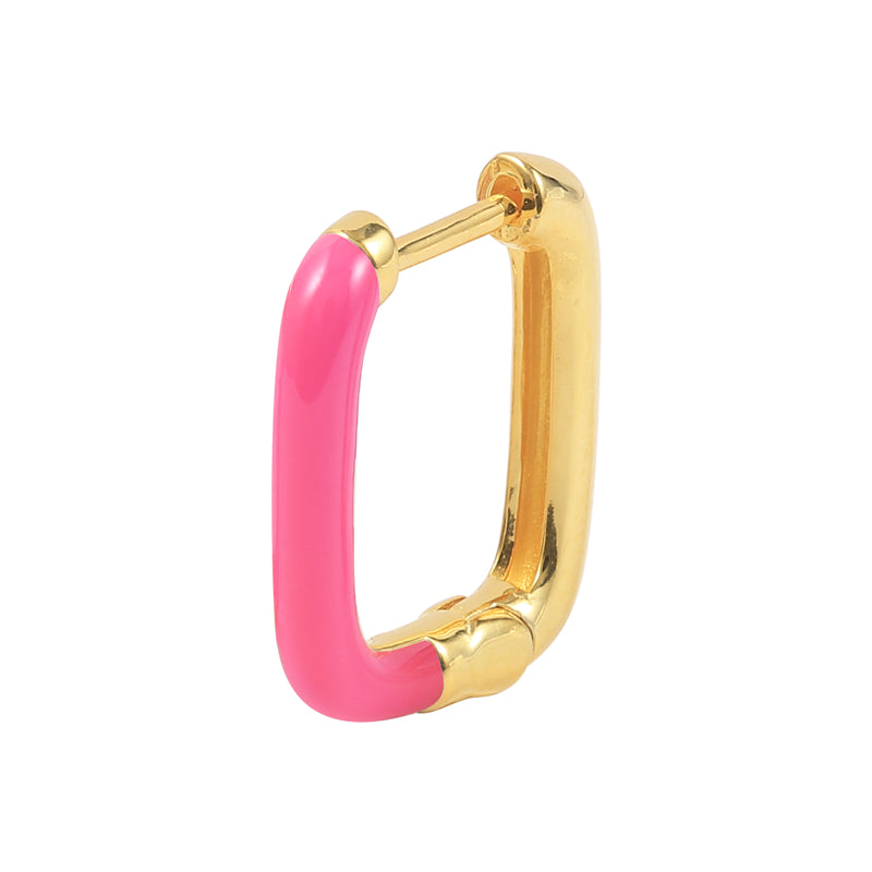 DATE NIGHT GOLD PLATED ENAMEL COLOR EARRINGS