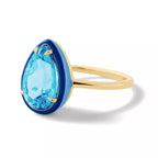 PEAR 925 SILVER ENAMEL COLOR RINGS