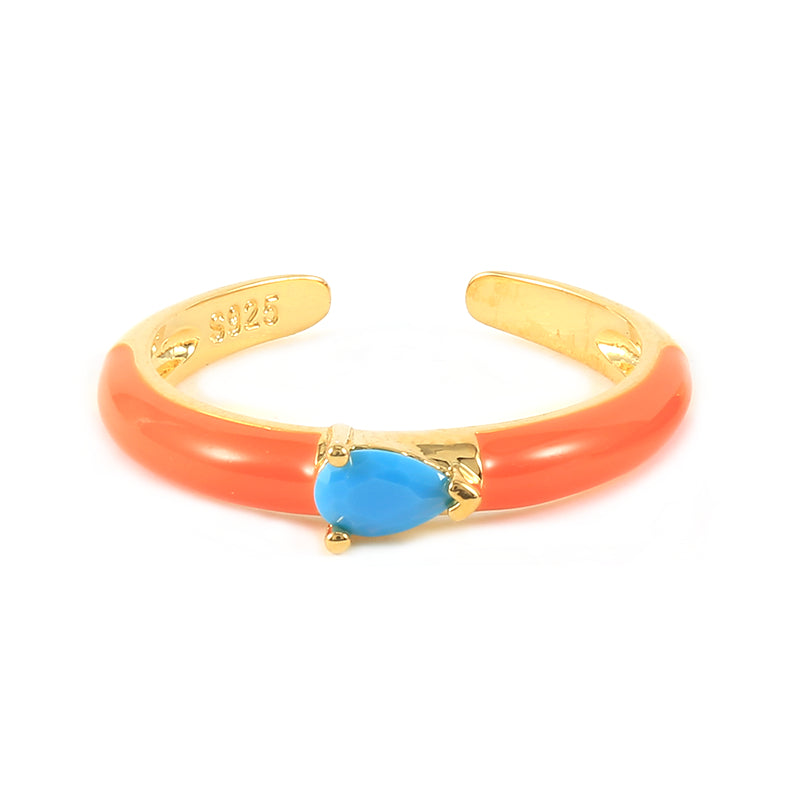 TWEETY 925 SILVER ENAMEL COLOR RINGS