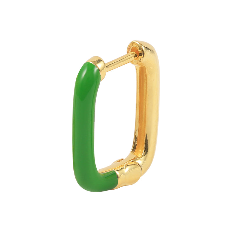 DATE NIGHT GOLD PLATED ENAMEL COLOR EARRINGS