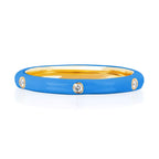 EMBELLISHED 925 SILVER STACKABLE ENAMEL COLOR RINGS
