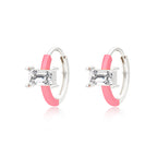 SILVIE 925 SILVER ENAMEL COLOR EARRINGS