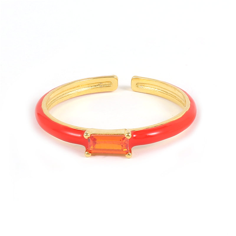 SILVIE 925 SILVER ENAMEL COLOR RINGS
