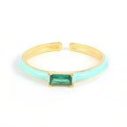 SILVIE 925 SILVER ENAMEL COLOR RINGS