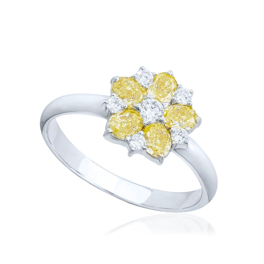 ANELLO IN ORO 14K E DIAMANTE NATURALE - DAISY