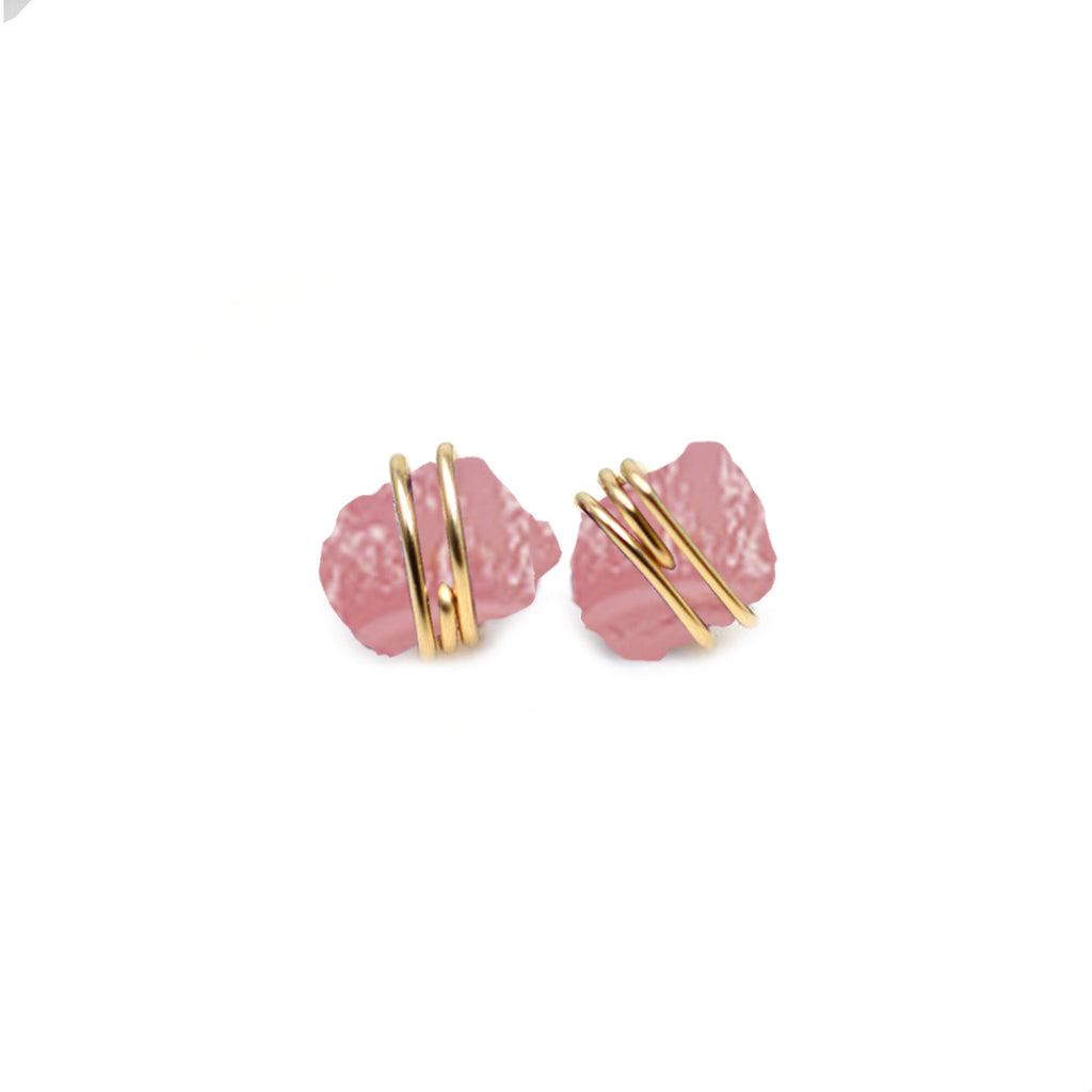 KNOTS - 925 SILVER NATURAL CRYSTAL EARRINGS