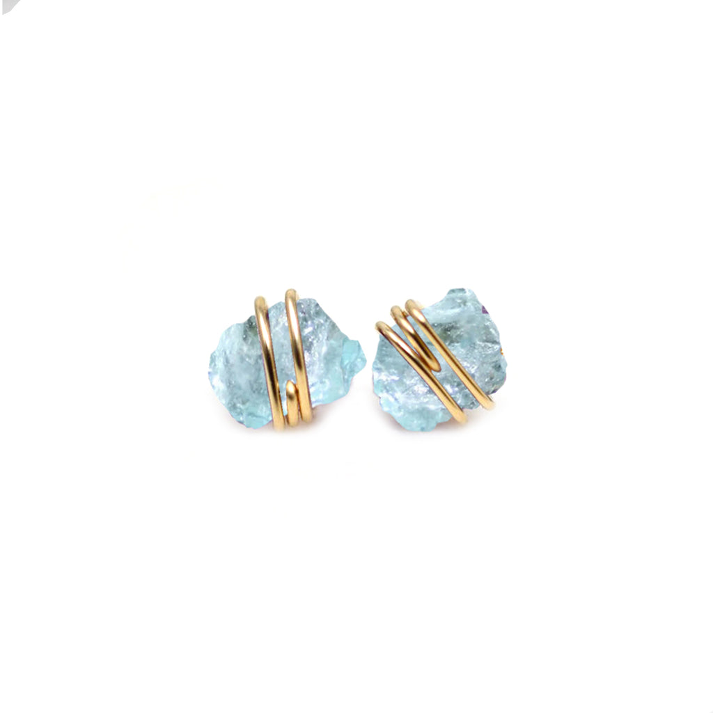 KNOTS - 925 SILVER NATURAL CRYSTAL EARRINGS