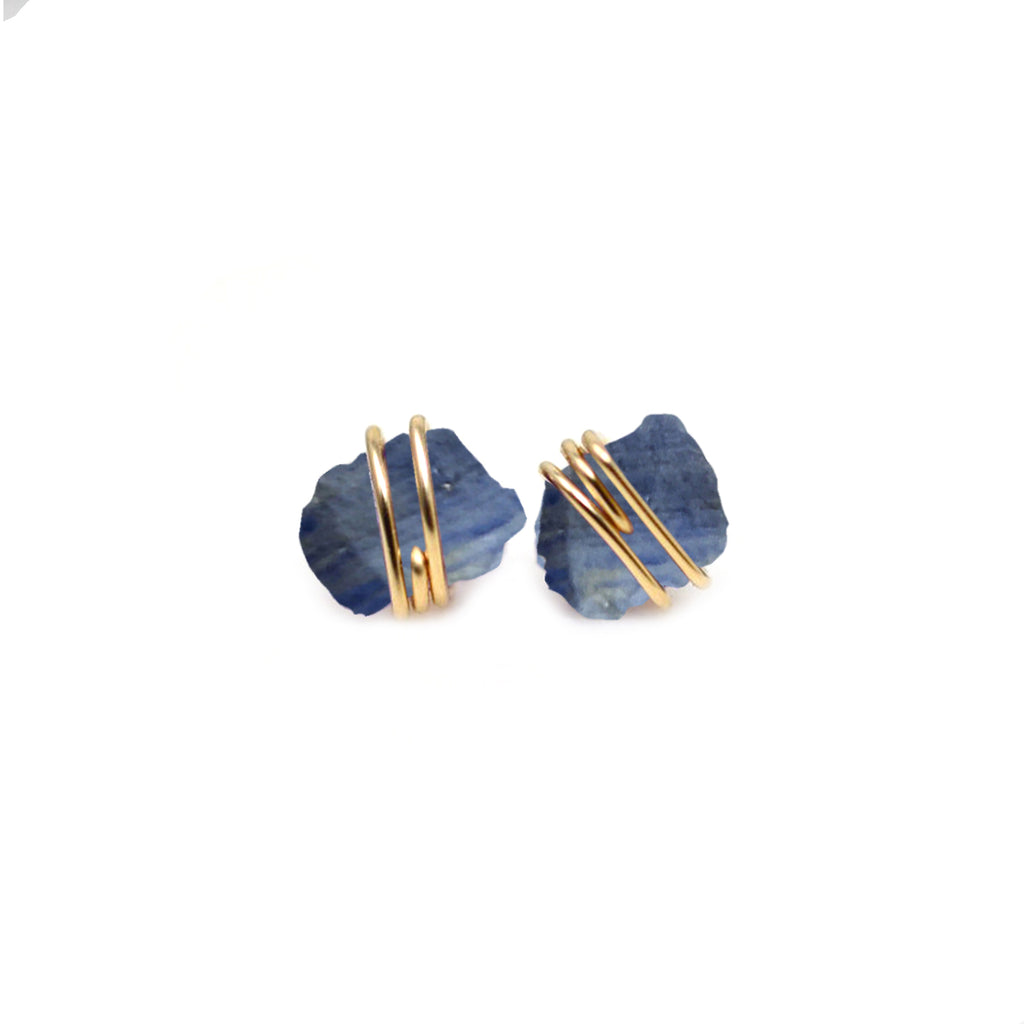 KNOTS - 925 SILVER NATURAL CRYSTAL EARRINGS