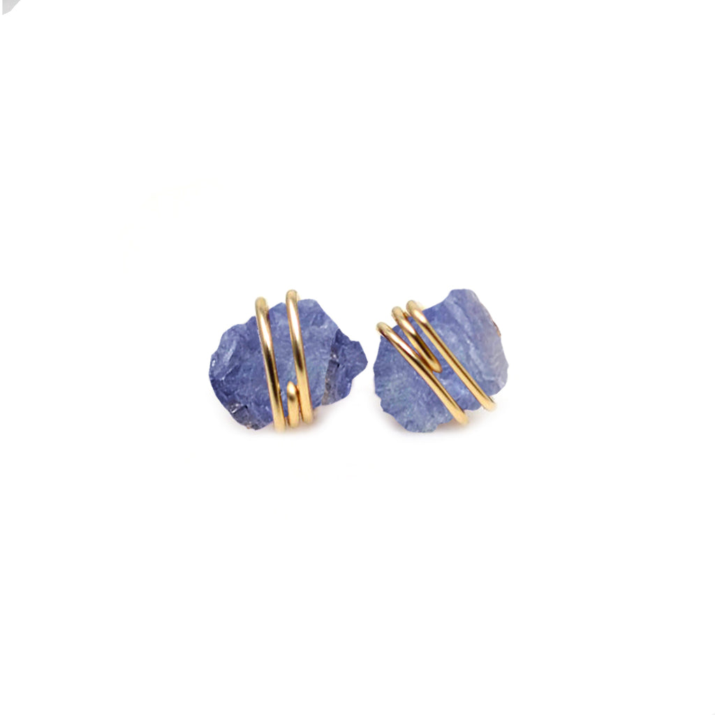 KNOTS - 925 SILVER NATURAL CRYSTAL EARRINGS