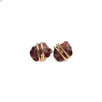 KNOTS - 925 SILVER NATURAL CRYSTAL EARRINGS