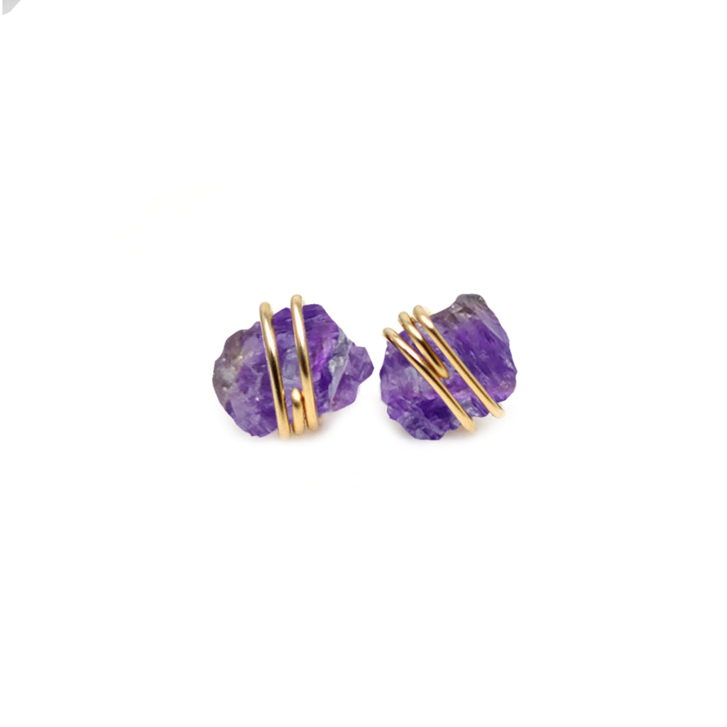 KNOTS - 925 SILVER NATURAL CRYSTAL EARRINGS