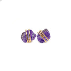 KNOTS - 925 SILVER NATURAL CRYSTAL EARRINGS