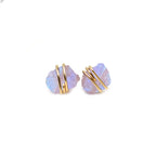 KNOTS - 925 SILVER NATURAL CRYSTAL EARRINGS