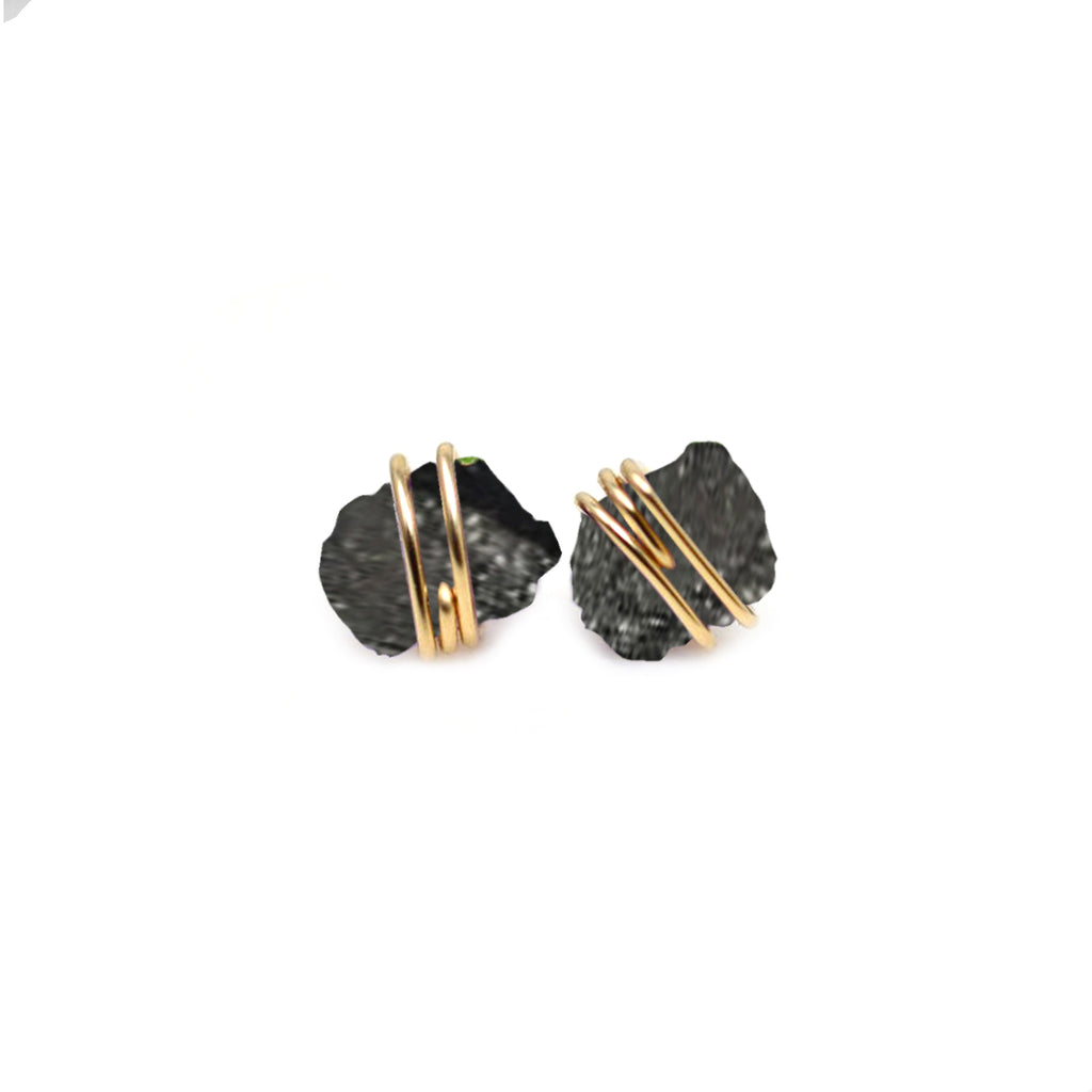 KNOTS - 925 SILVER NATURAL CRYSTAL EARRINGS
